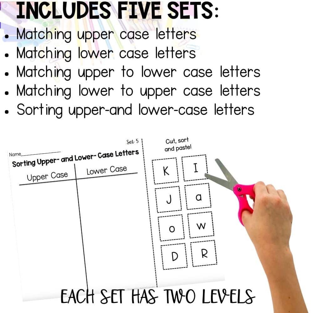 cut and paste worksheets 5 sets