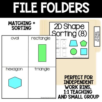 2D shapes file folders