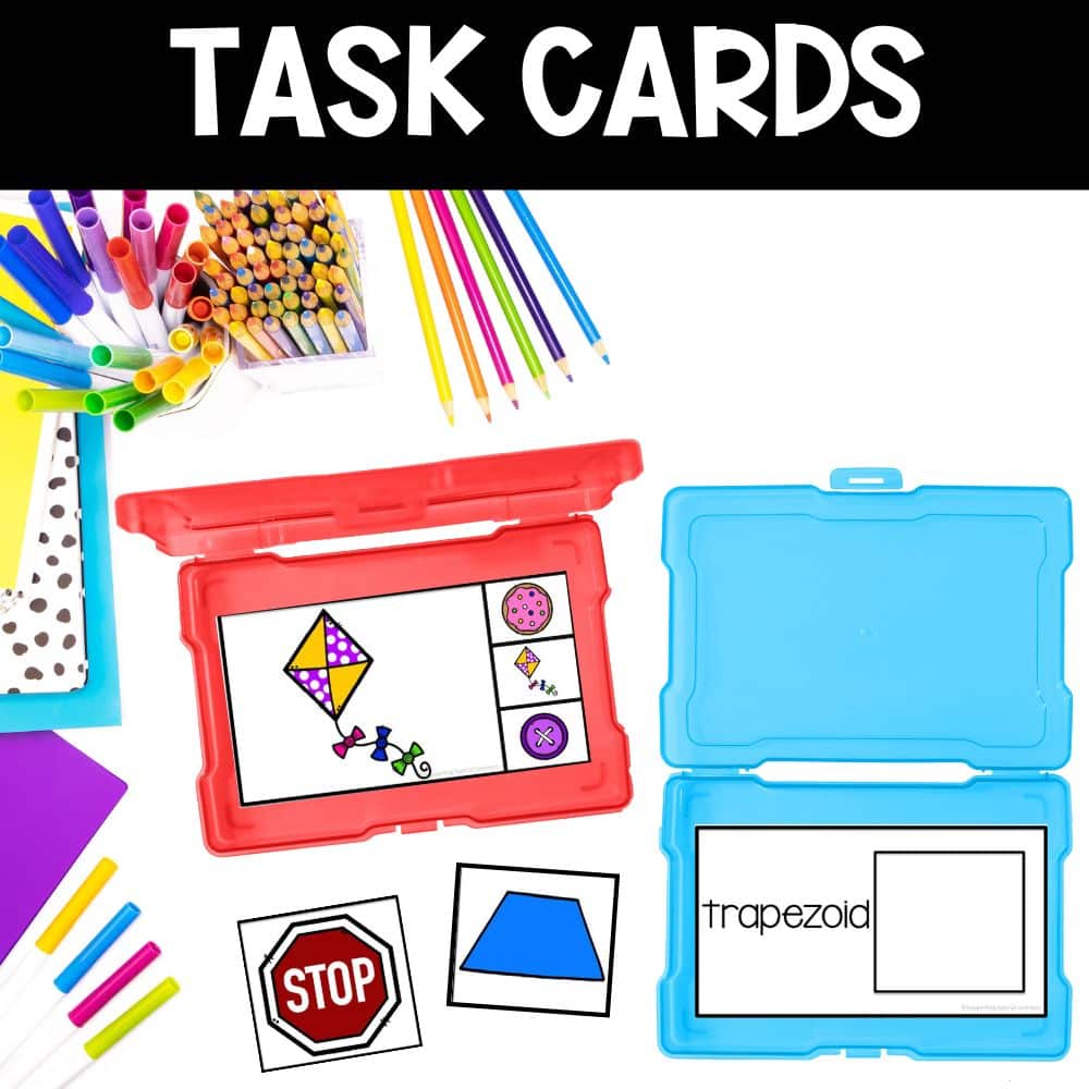 2D shapes task cards