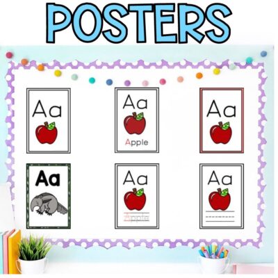 alphabet adapted books posters