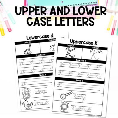 cursive handwriting practice pages upper and lower case letters