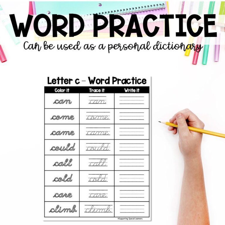 cursive handwriting practice pages word practice