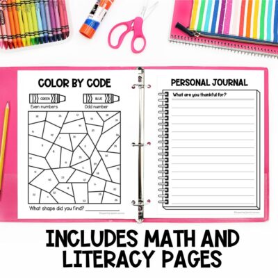 early finishers monthly activity packets math and literacy pages
