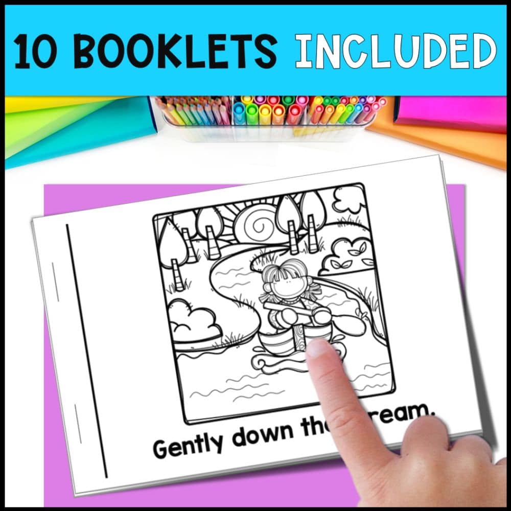 emergent readers nursery rhymes 10 booklets included