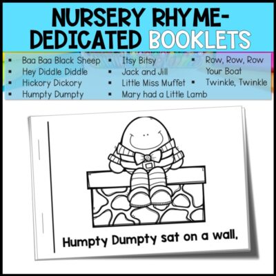 emergent readers nursery rhymes dedicated booklets
