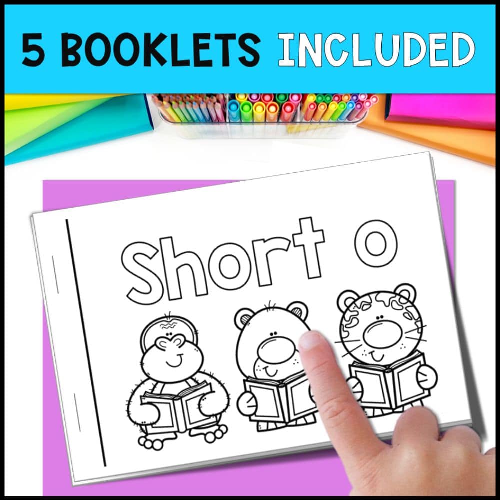 emergent readers short vowel readers 5 booklets included