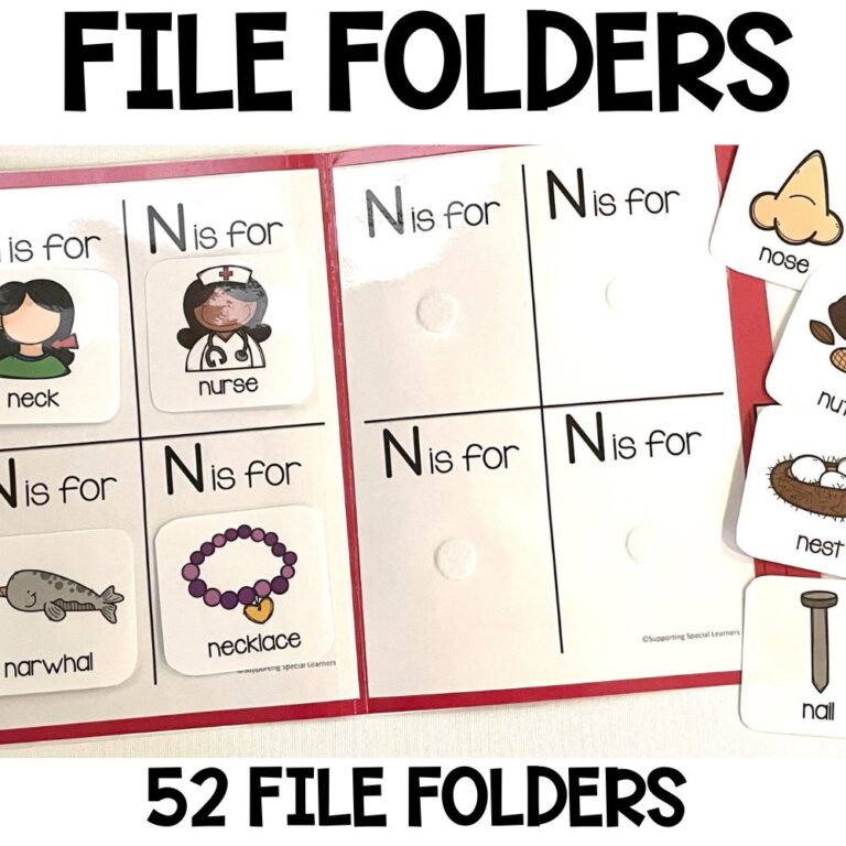 errorless learning alphabet file folders
