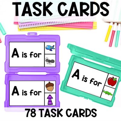 errorless learning alphabet task cards