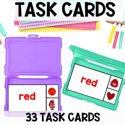 errorless learning colors task cards