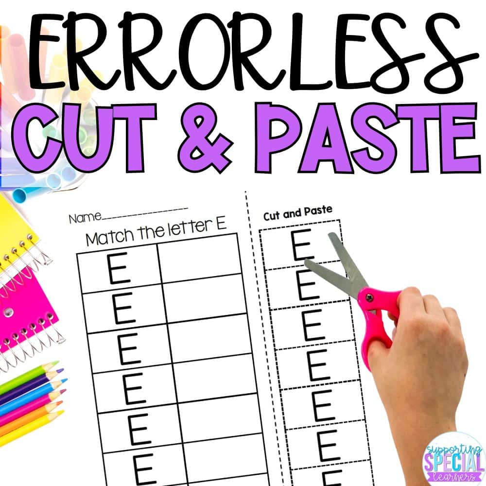 errorless learning Cut and paste cover