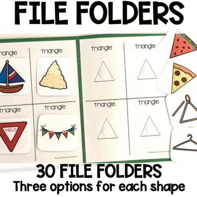 errorless learning shapes file folders