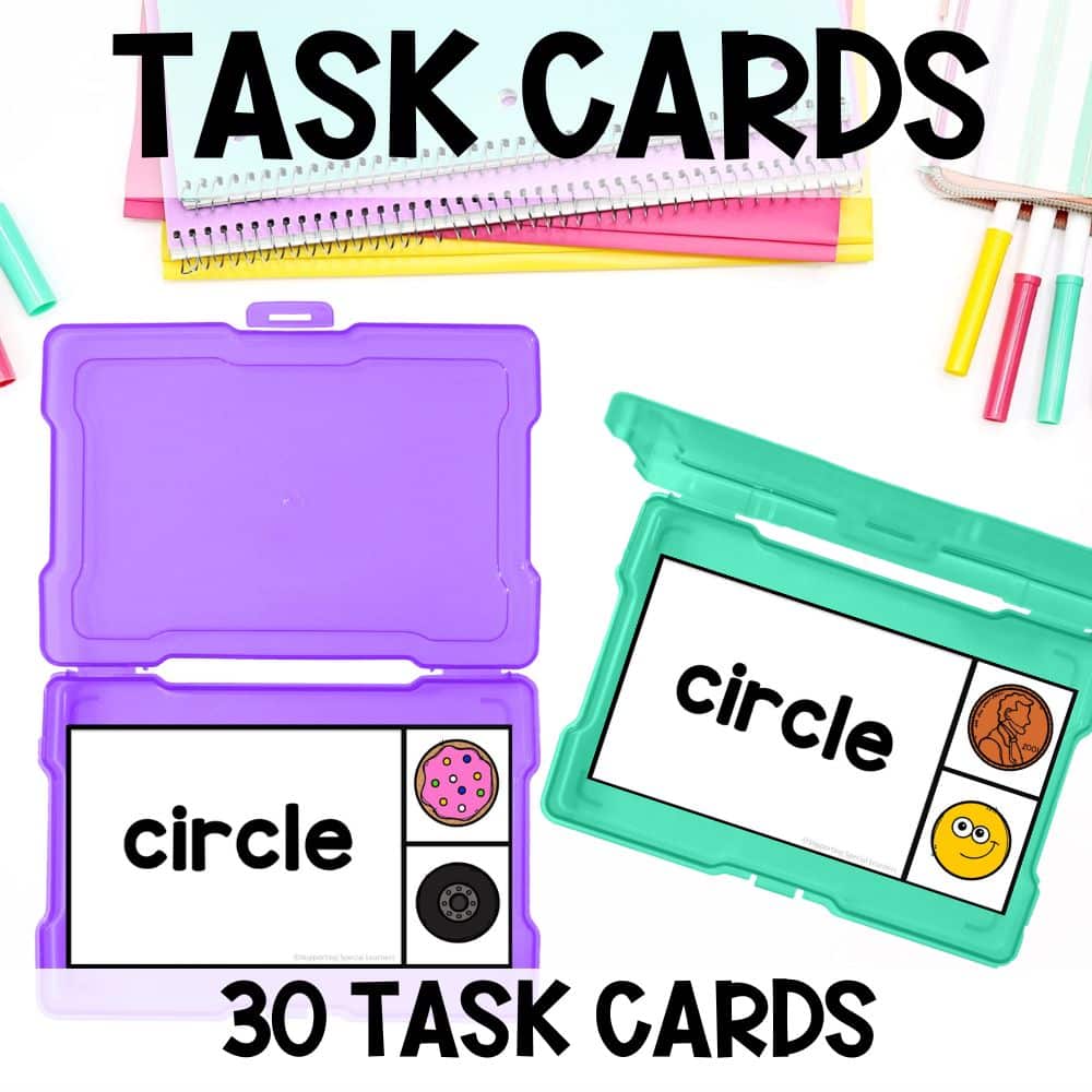errorless learning shapes task cards