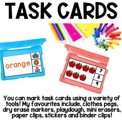 fall task boxes & boom cards task cards