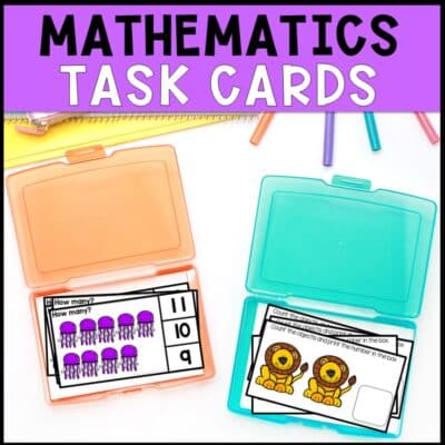 special education task boxes mathematics task cards