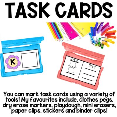 spring task boxes & boom cards task cards