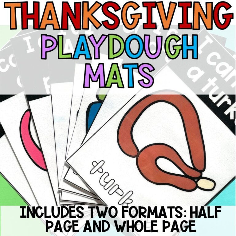 thanksgiving playdough mats cover