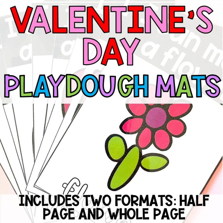 valentine's day playdough mats cover