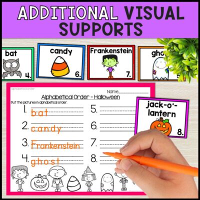 write the room holidays visual supports