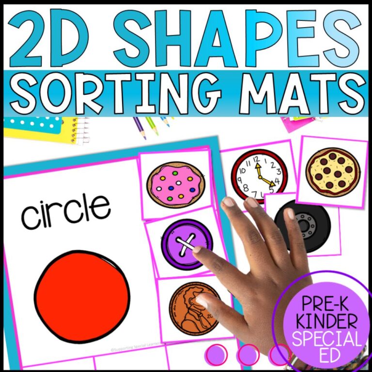 2d shapes sorting activities cover
