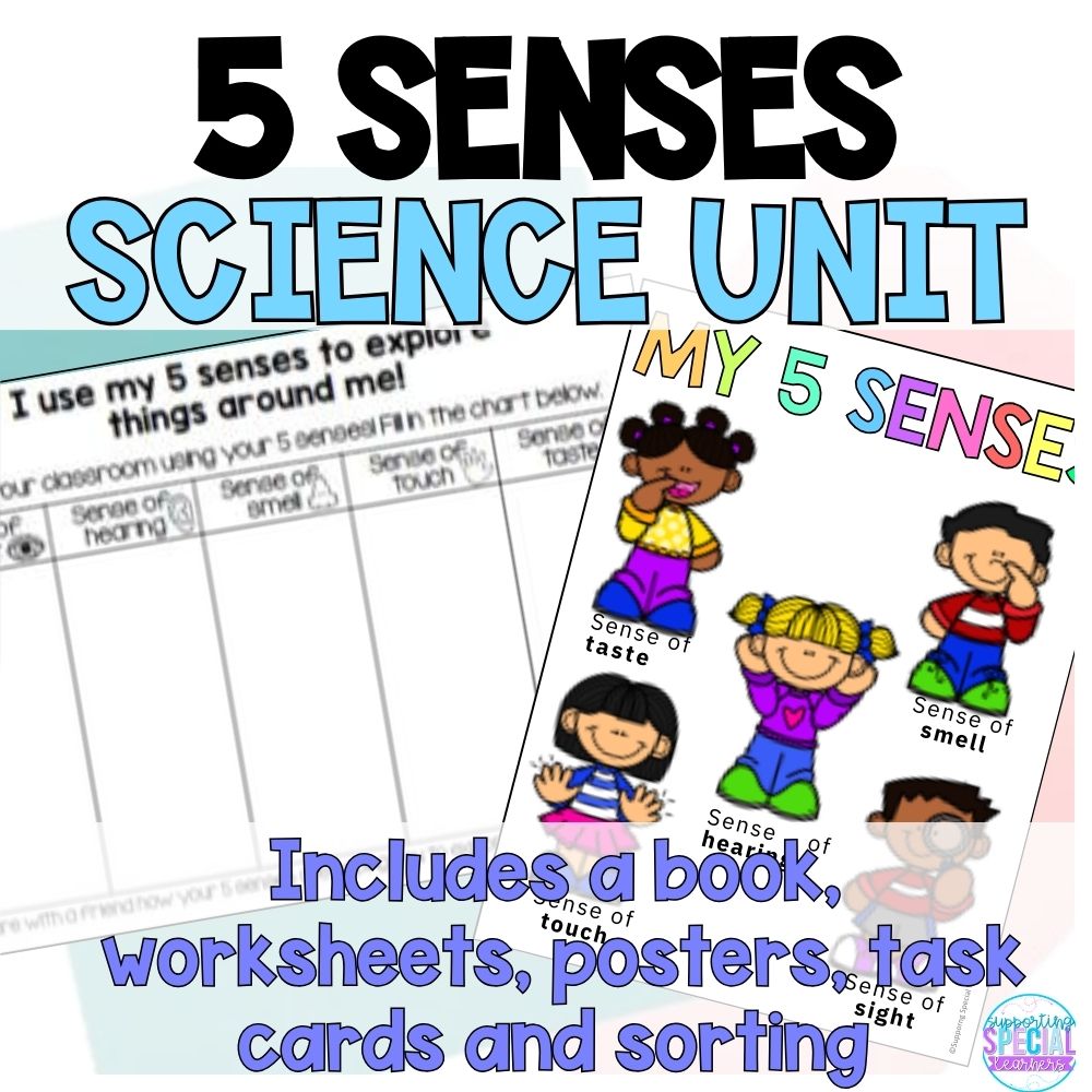 5 senses science unit cover