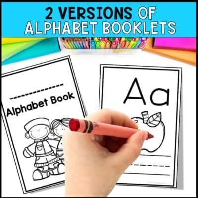 alphabet essentials poster 2 versions of alphabet booklets