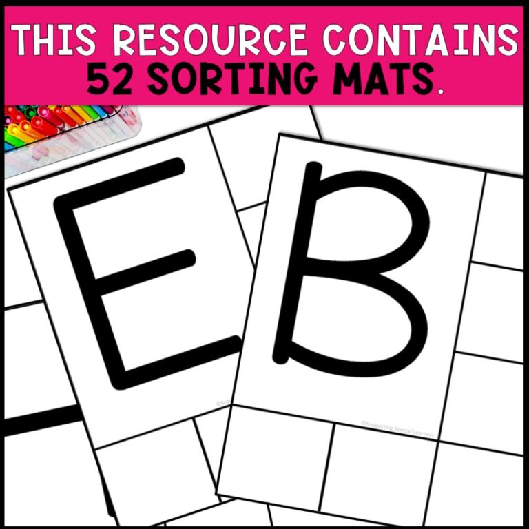 alphabet sorting activities 52 sorting mats