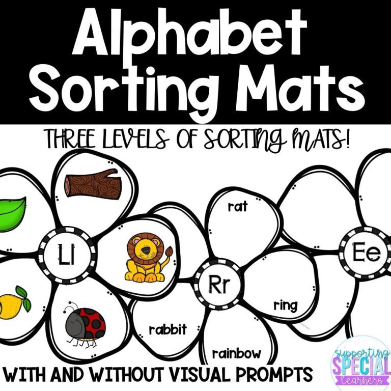 alphabet sorting mats cover