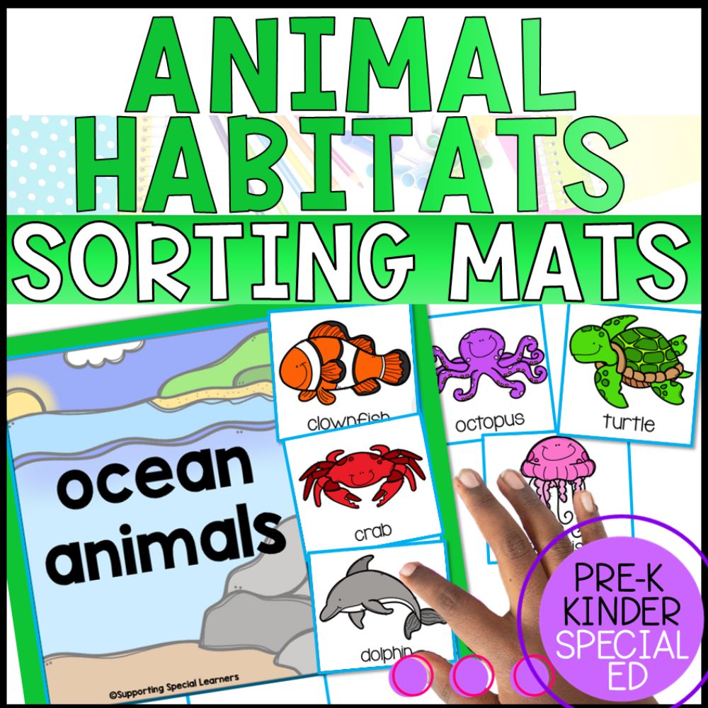 animal habitats sorting activities cover