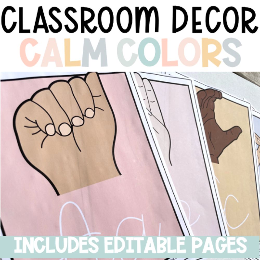 calm pastel classroom decor cover