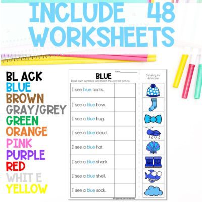 color cut and paste activities 48 worksheets