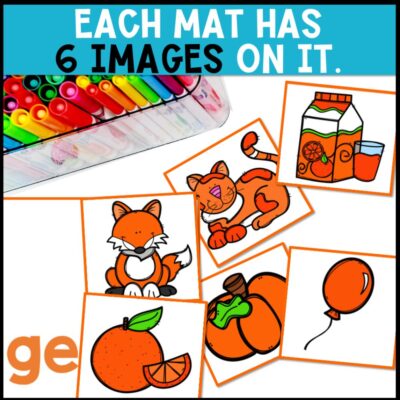 color sorting activities 6 images each mat