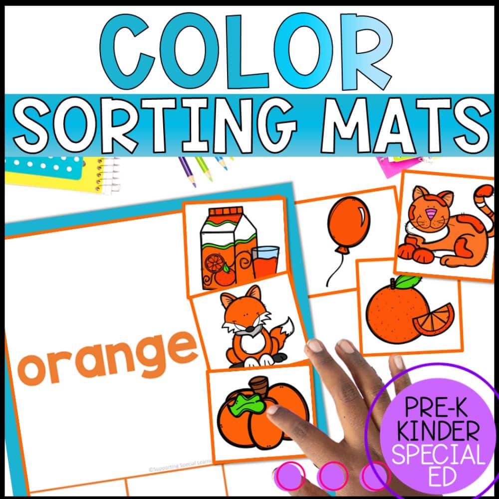 color sorting activities cover