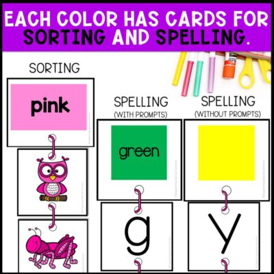 colors linking chains sorting and spelling