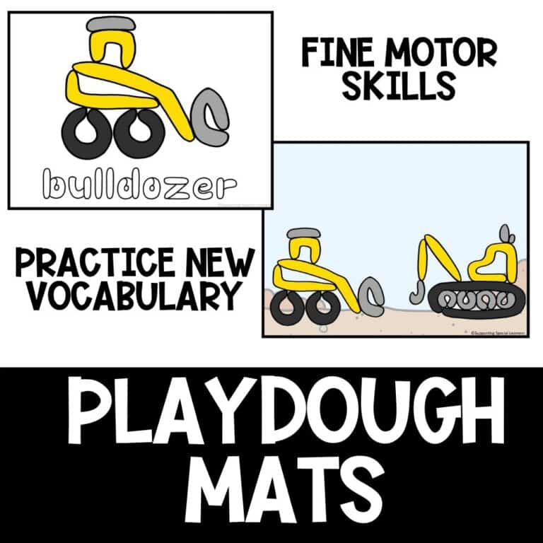 construction theme math and literacy centers playdough mats