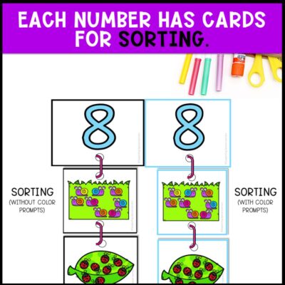 counting 1 to 10 linking chains sorting