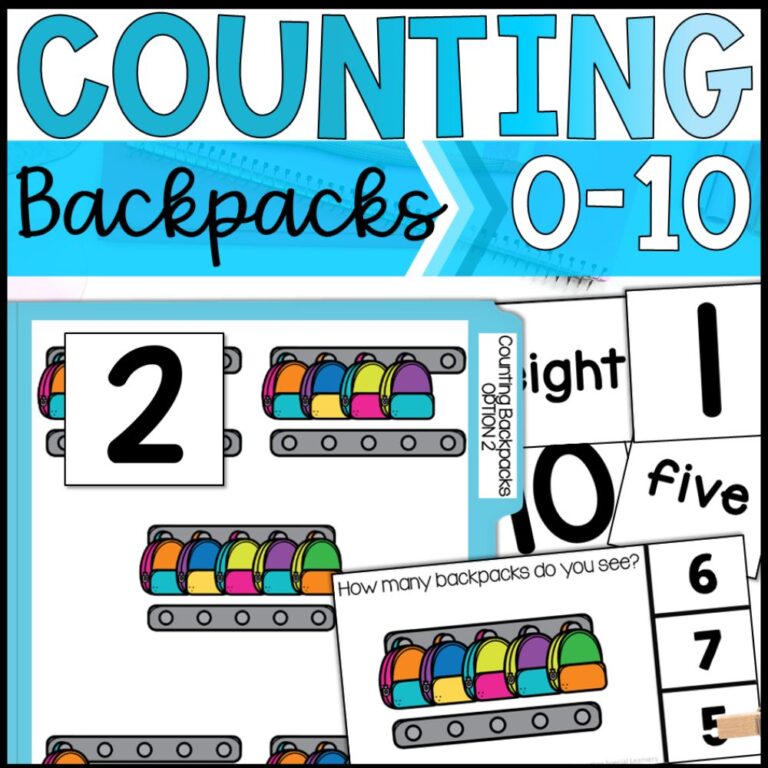 counting backpacks 0 to 10 cover