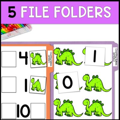 counting dinosaur spikes 0 to 10 5 file folders
