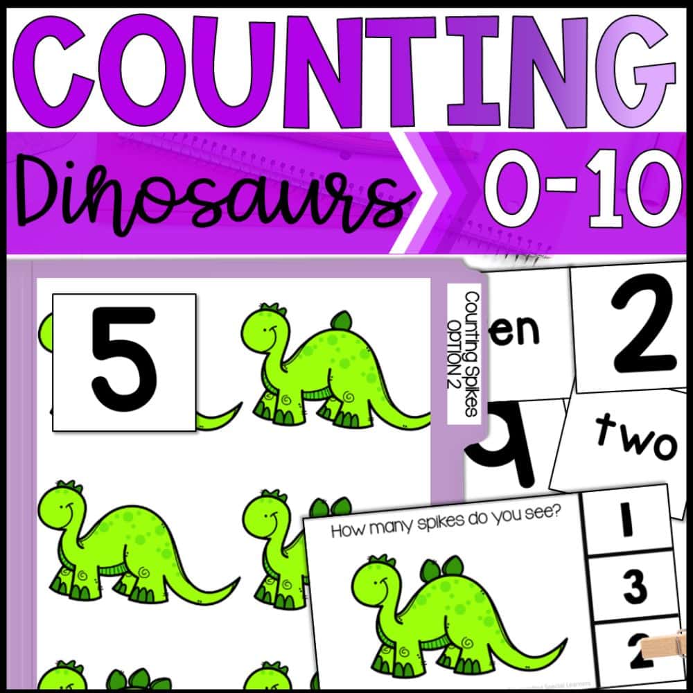 counting dinosaur spikes 0 to 10 cover