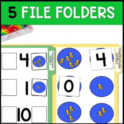 counting ducks 0 to 10 5 file folders