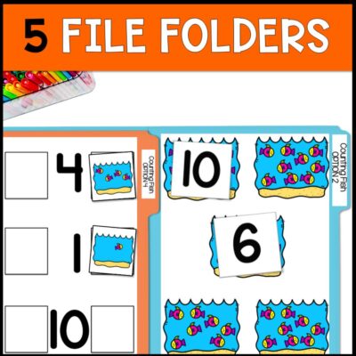 counting Fish 0 to 10 5 file folders