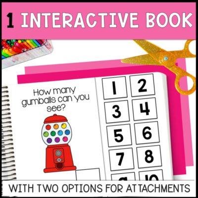 counting gumballs 0 to 10 1 interactive book