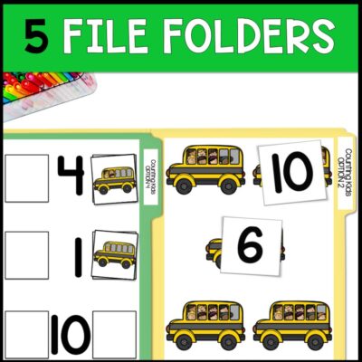 counting kids on the bus 0 to 10 5 file folders