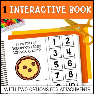 counting pepperoni 0 to 10 1 interactive book