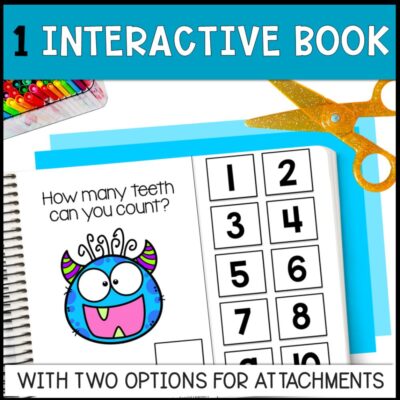 counting teeth 0 to 10 1 interactive book