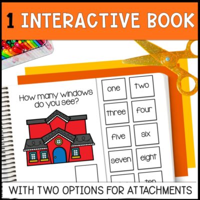 counting windows 0 to 10 interactive book