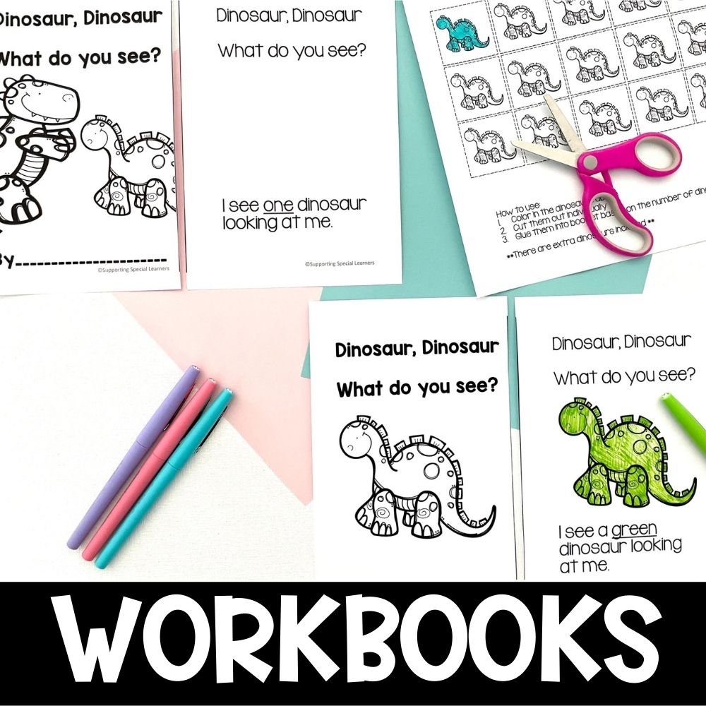 dinosaur theme math and literacy centers workbooks