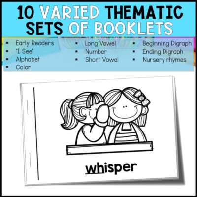emergent readers beginning readers bundle 10 themes of booklets