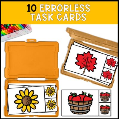 fall errorless learning task cards