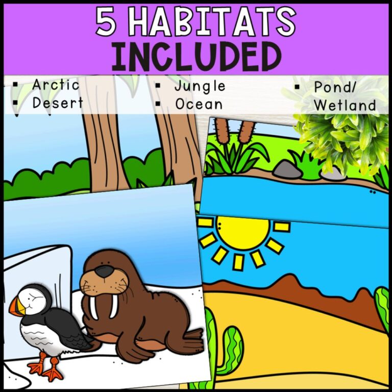 habitat theme errorless learning 5 habitats