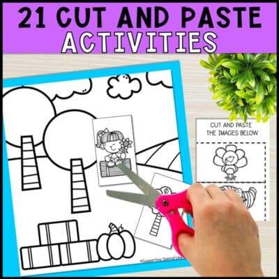 holiday theme errorless learning 21 cut and paste activities